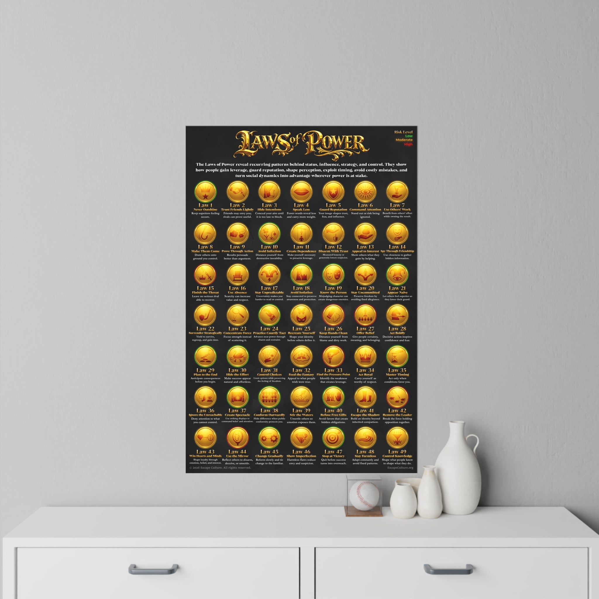 Laws of Power Wall Decal